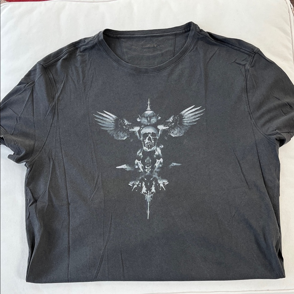John Varvatos Charcoal Graphic Tee